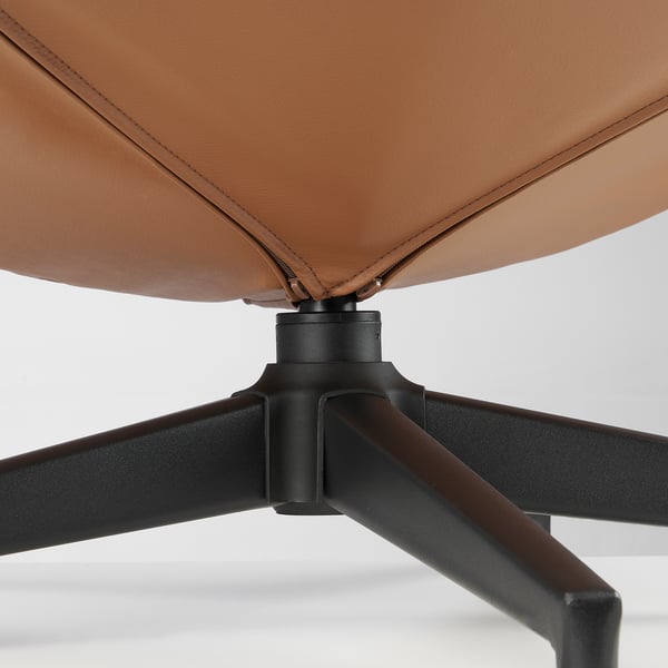 HAVBERG footstool, Grann/Bomstad golden-brown, 64x64 cm