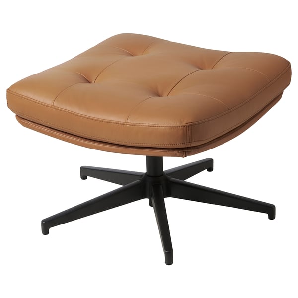 HAVBERG footstool, Grann/Bomstad golden-brown, 64x64 cm