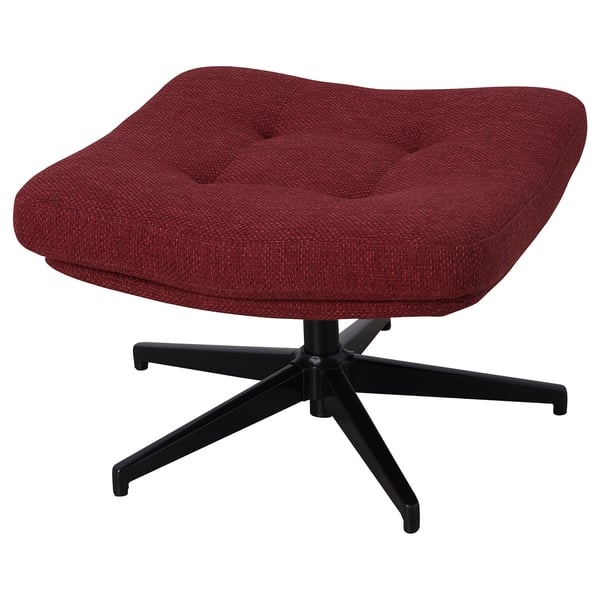 HAVBERG footstool, Lejde red-brown, 64x64 cm