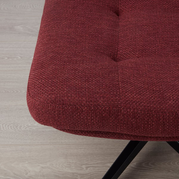 HAVBERG footstool, Lejde red-brown, 64x64 cm