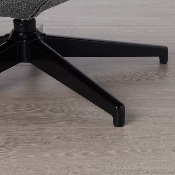 HAVBERG - Swivel armchair, Lejde grey/black ,