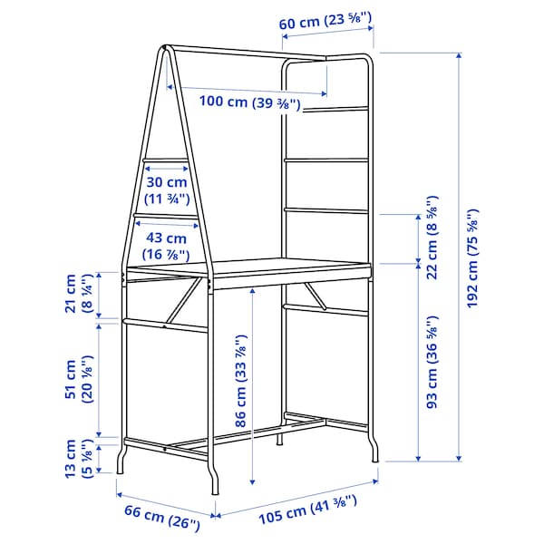 HÅVERUD / DALFRED - Table and 2 stools, black/black, 105 cm