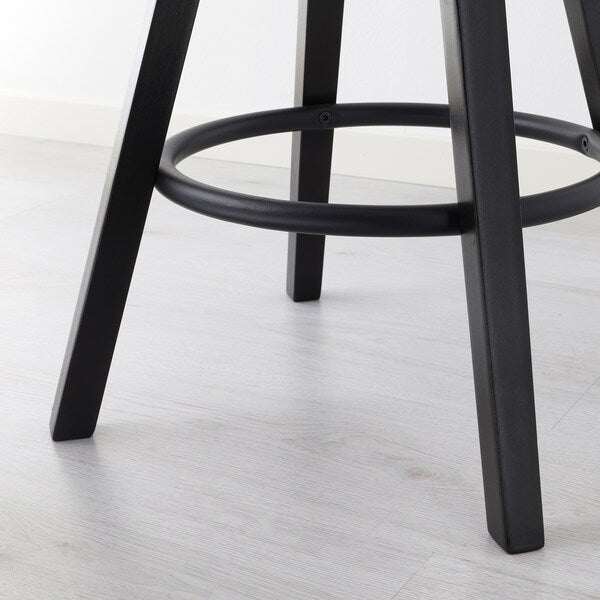 HÅVERUD / DALFRED - Table and 4 stools, black/black, 105 cm