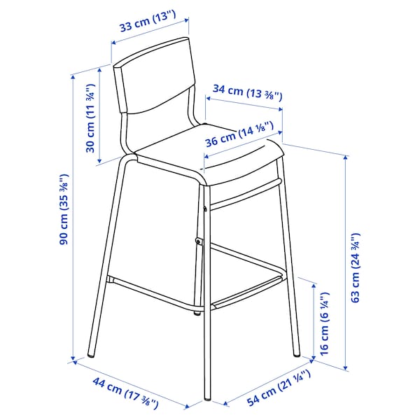 HÅVERUD / STIG - Table and 2 stools, black/black, 105 cm