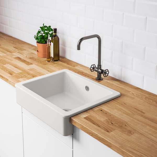 HAVSEN sink bowl w visible front, white, 62x48 cm