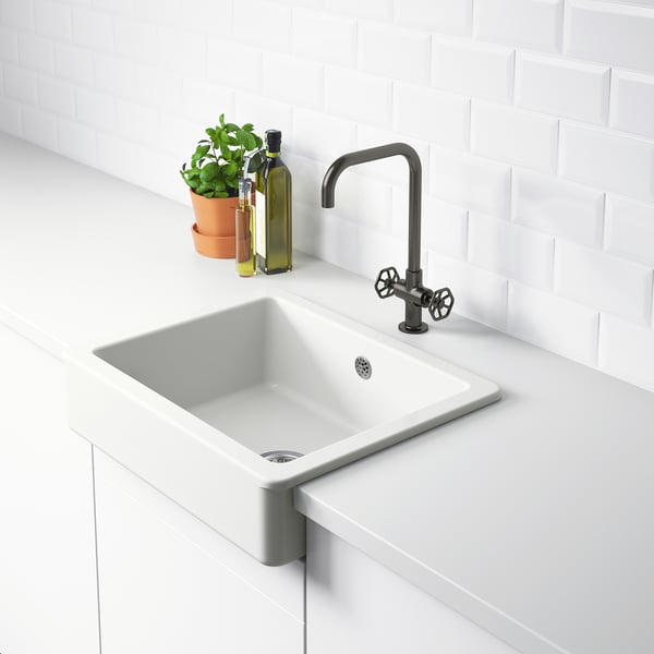 HAVSEN sink bowl w visible front, white, 62x48 cm