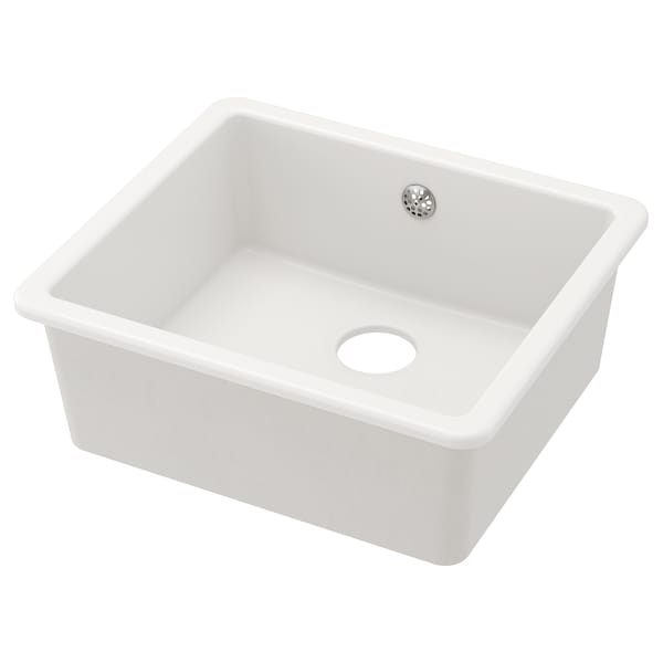 HAVSEN Recessed sink, 1 tub - white 53x47 cm