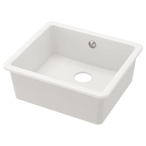 HAVSEN inset sink, 1 bowl, white, 53x47 cm