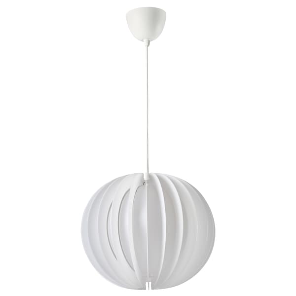 HAVSFJÄDER / HEMMA - Pendant lamp, white/white, 42 cm