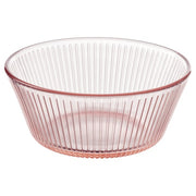 HAVSGÄDDA bowl, stripe pattern/pink, 12 cm