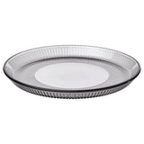 HAVSGÄDDA side plate, stripe pattern/grey, 21 cm