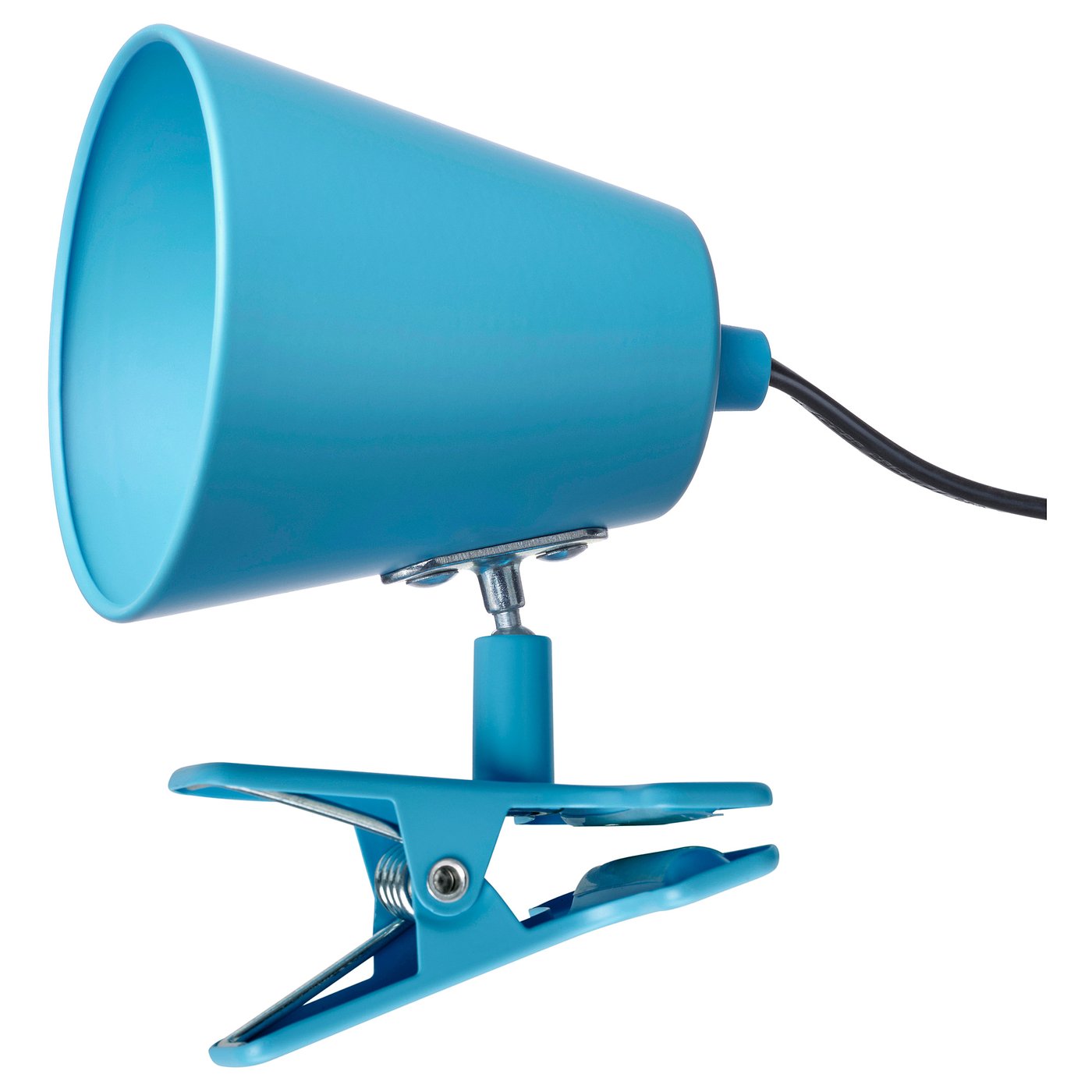 HAVSSALLAD clamp spotlight, light blue, 8.5 cm
