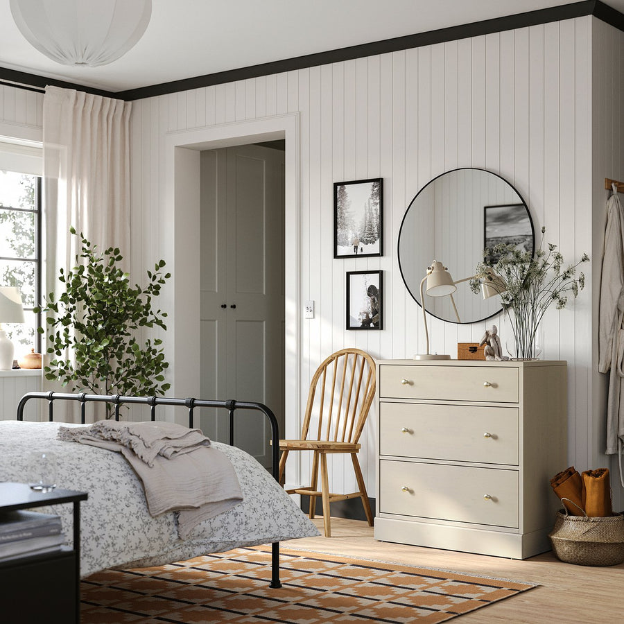 HAVSTA chest of 3 drawers, grey-beige, 81x47x89 cm