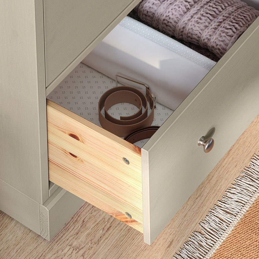 HAVSTA chest of 3 drawers, grey-beige, 81x47x89 cm