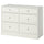 HAVSTA chest of 6 drawers, white, 121x47x89 cm
