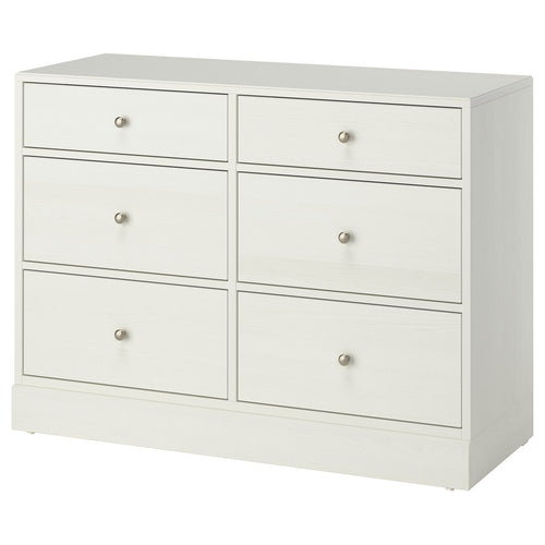 HAVSTA chest of 6 drawers, white, 121x47x89 cm