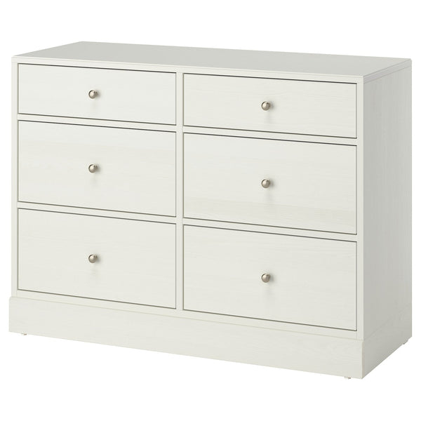HAVSTA chest of 6 drawers, white, 121x47x89 cm