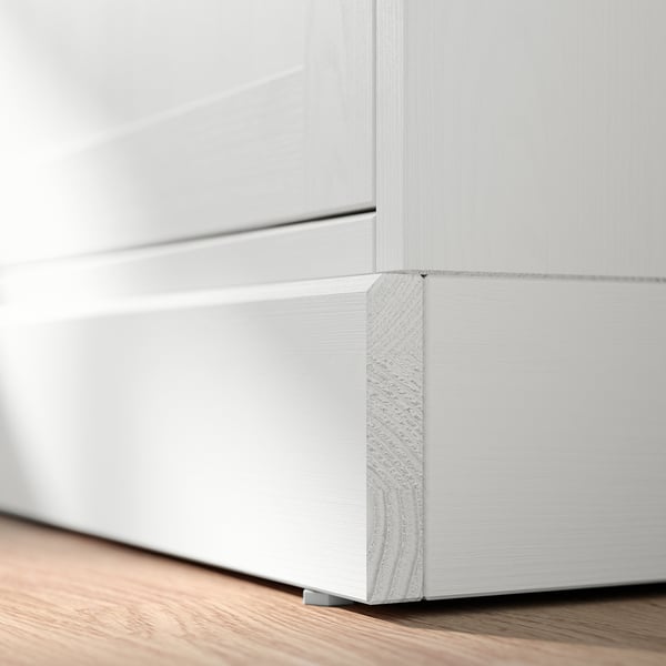 HAVSTA storage comb w sliding glass doors, white, 242x47x212 cm