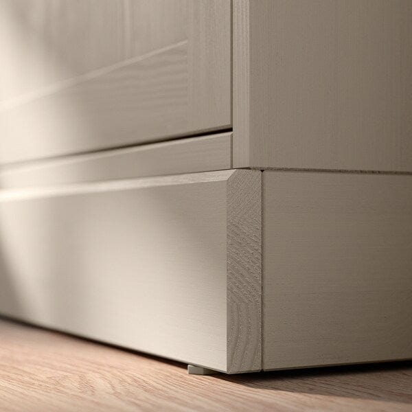 Ikea HAVSTA - Storage comb w sliding glass doors, grey-beige, 242x47x212 cm