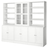 HAVSTA storage combination w glass doors, white, 243x47x212 cm