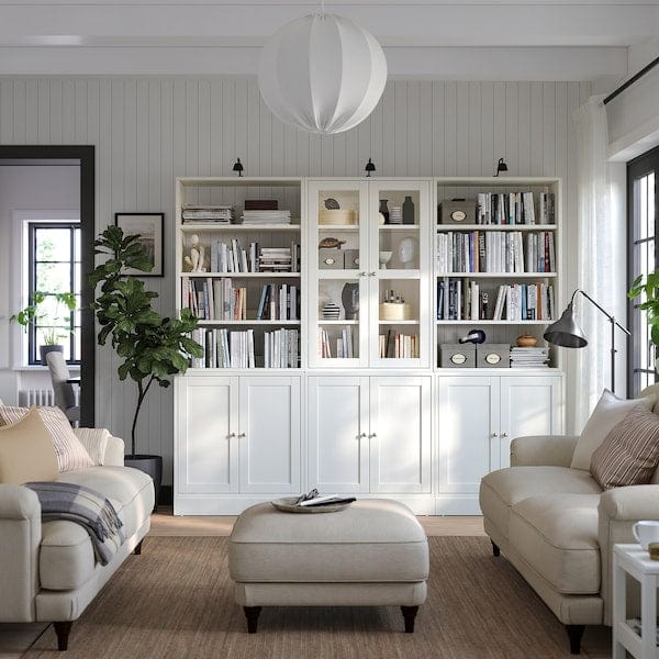 Ikea HAVSTA - Storage combination w glass doors, white, 243x47x212 cm