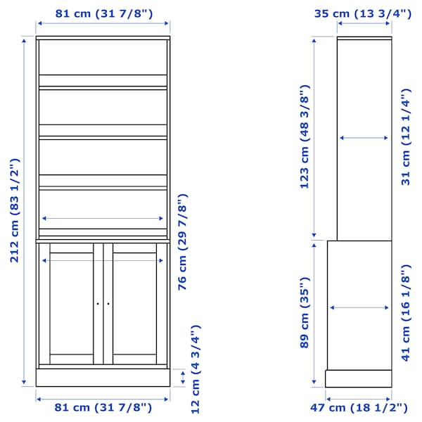 Ikea HAVSTA - Storage combination, grey-beige, 81x47x212 cm