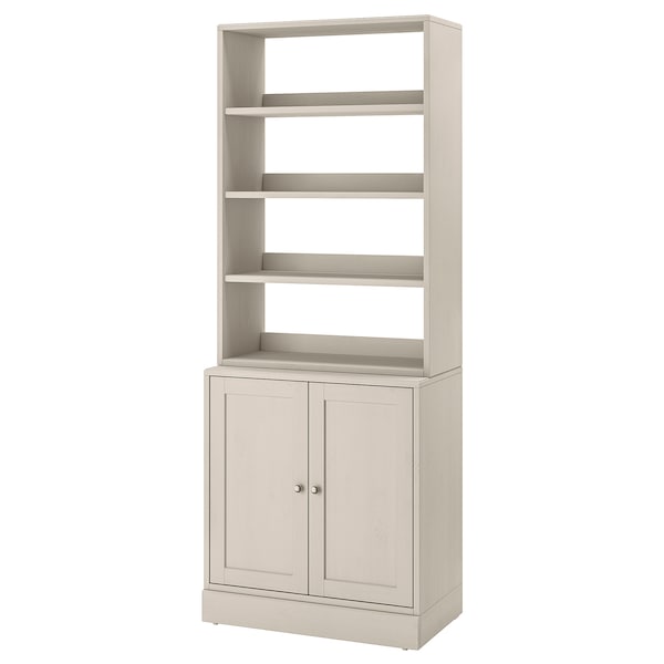 HAVSTA - Furniture combination, grey-beige,81x47x212 cm