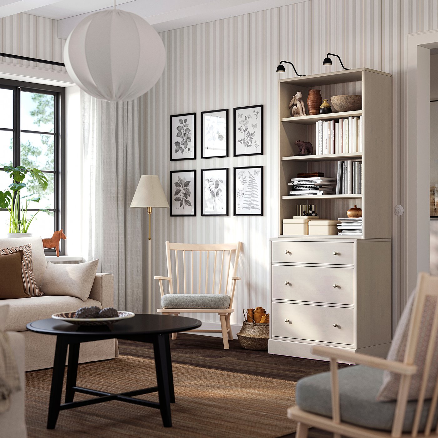 HAVSTA storage combination, grey-beige, 81x47x212 cm