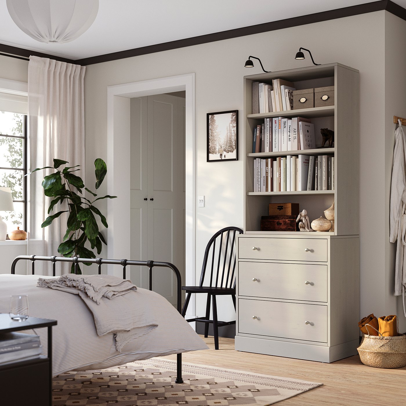 HAVSTA storage combination, grey-beige, 81x47x212 cm