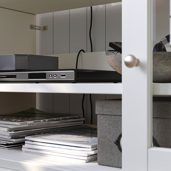HAVSTA - HAVSTA TV storage combination, white, 241x47x89 cm