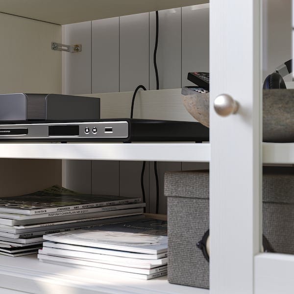 Ikea HAVSTA - TV storage combination/glass doors, white, 241x47x212 cm