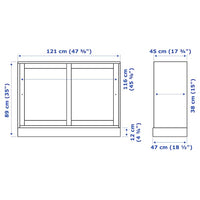HAVSTA - Sideboard basic unit, white, 121x47x89 cm
