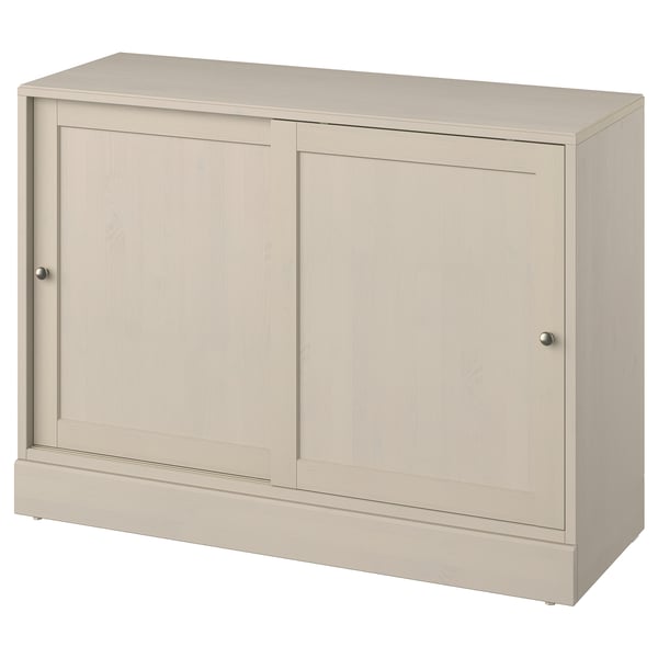 HAVSTA sideboard basic unit, grey-beige, 121x47x89 cm