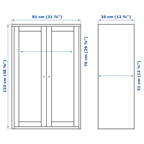 HAVSTA - Cabinet, white, 81x35x123 cm