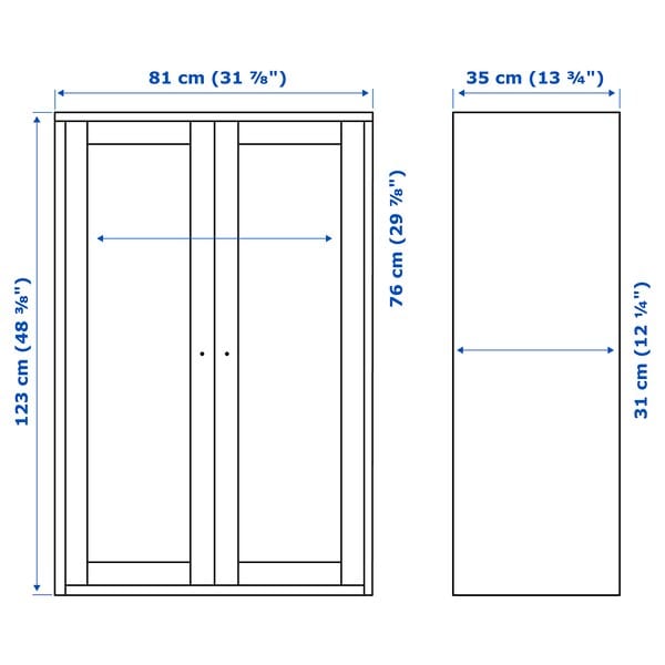 Ikea HAVSTA - Cabinet, white, 81x35x123 cm