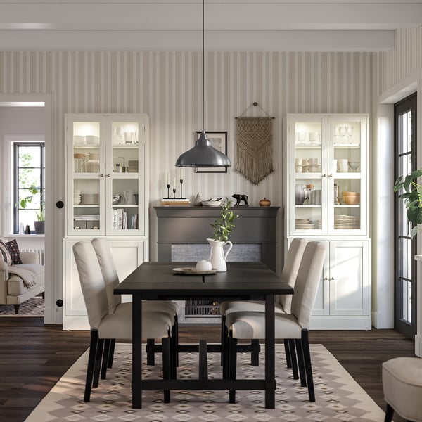 HAVSTA storage combination w glass-doors, white, 81x47x212 cm