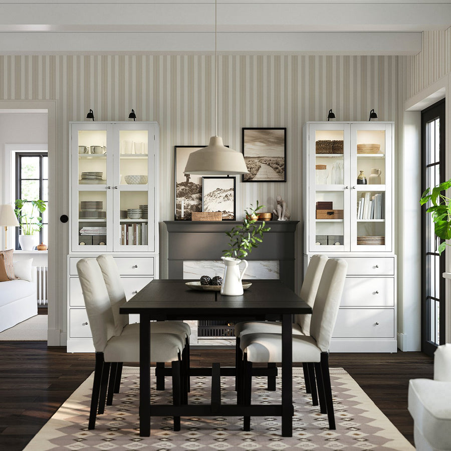 HAVSTA storage combination w glass-doors, white, 81x47x212 cm