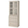 HAVSTA storage combination w glass-doors, grey-beige, 81x47x212 cm