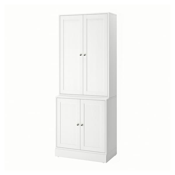 HAVSTA - Cabinet with doors, white,81x47x212 cm