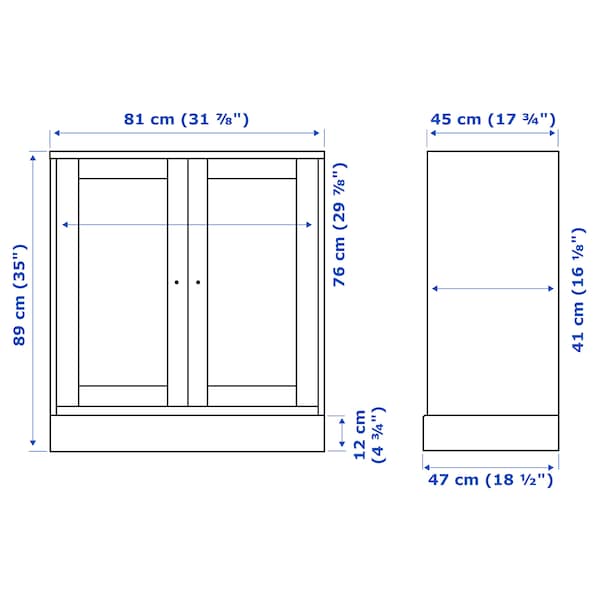 Ikea HAVSTA - Cabinet with plinth, grey-beige, 81x47x89 cm