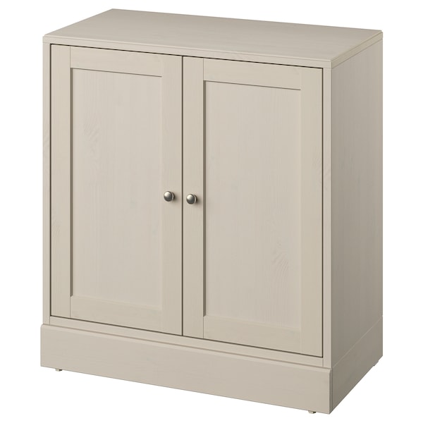 HAVSTA - Cabinet with plinth, grey-beige,81x47x89 cm