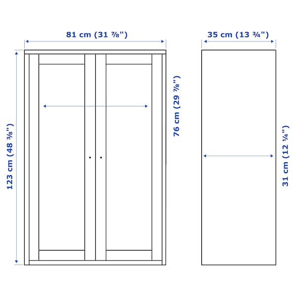 Ikea HAVSTA - Cabinet, grey-beige, 81x35x123 cm