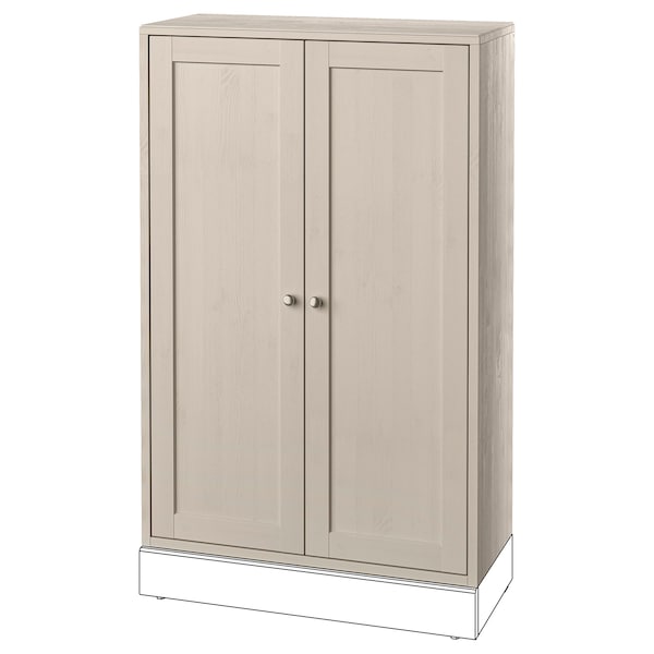 HAVSTA - Cabinet, grey-beige, 81x35x123 cm