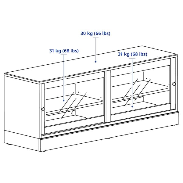 Ikea HAVSTA - TV bench with plinth, white, 160x47x62 cm
