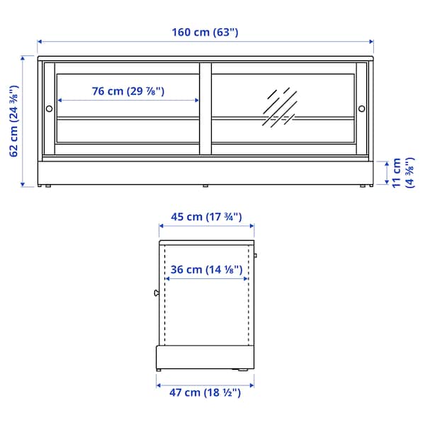 Ikea HAVSTA - TV bench with plinth, grey-beige, 160x47x62 cm