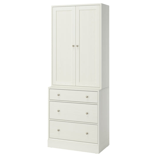 HAVSTA storage combination with drawers, white, 81x47x212 cm