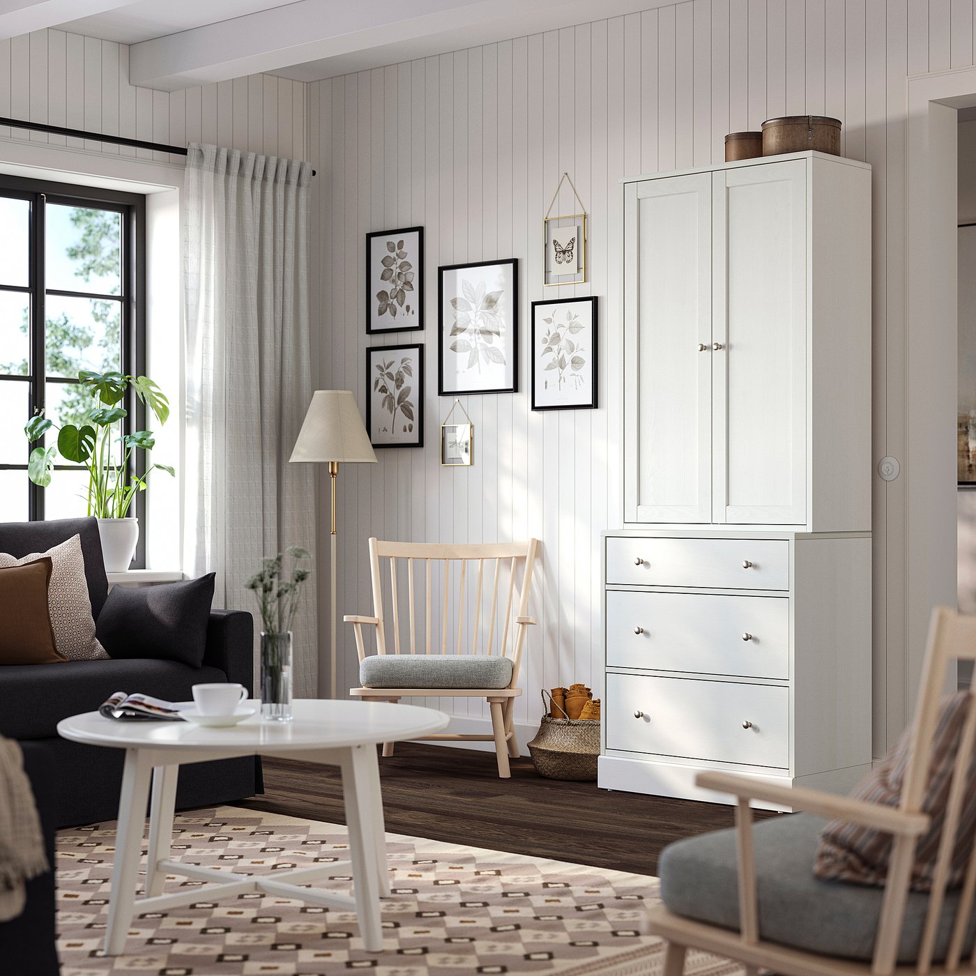 HAVSTA storage combination with drawers, white, 81x47x212 cm