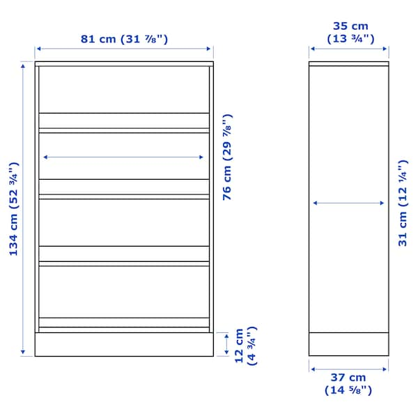 HAVSTA - Shelving unit with plinth, white, 81x37x134 cm