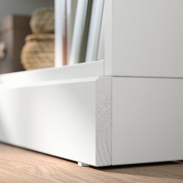 HAVSTA shelving unit with plinth, white, 81x37x134 cm