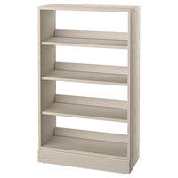 HAVSTA shelving unit with plinth, grey-beige, 81x37x134 cm